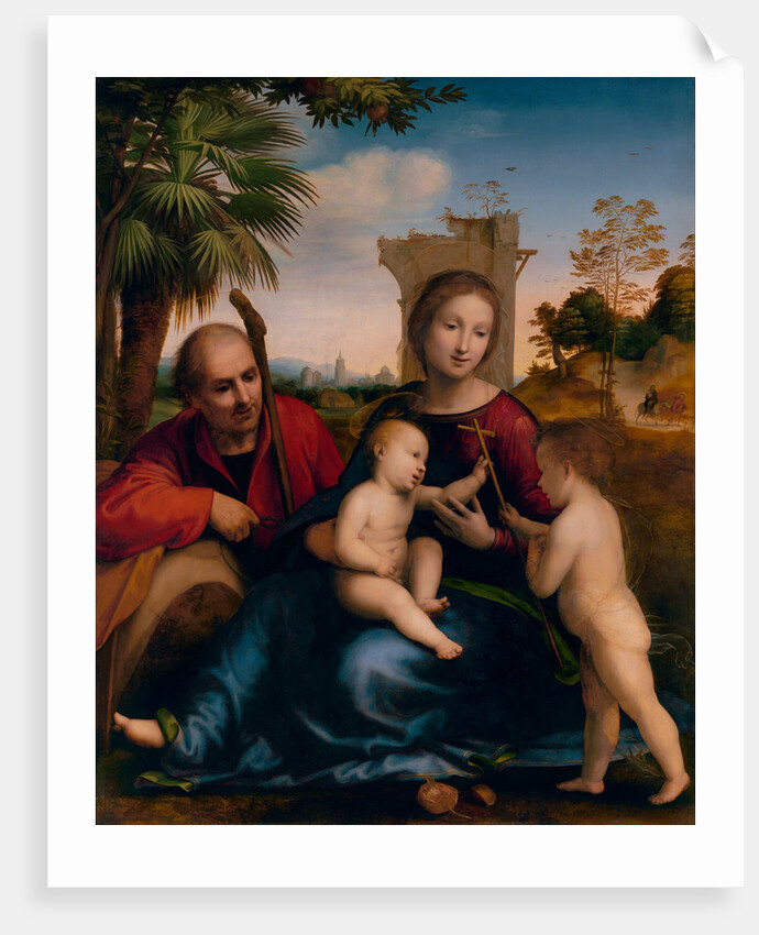 The Rest on the Flight into Egypt with St. John the Baptist by Fra Bartolommeo