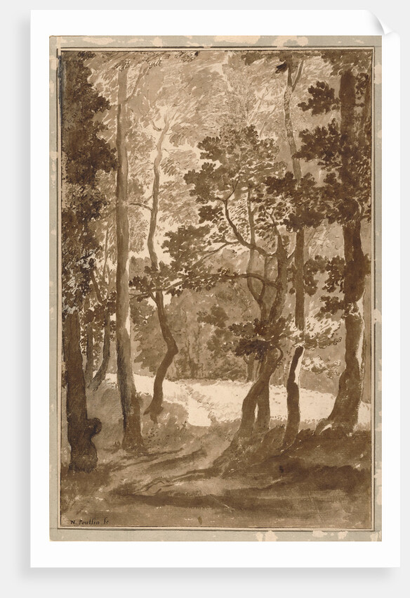 A Path Leading into a Forest Clearing by Nicolas Poussin
