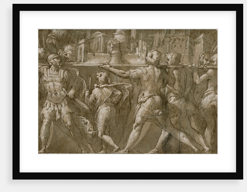 Soldiers Carrying a Model of a City by Taddeo Zuccaro