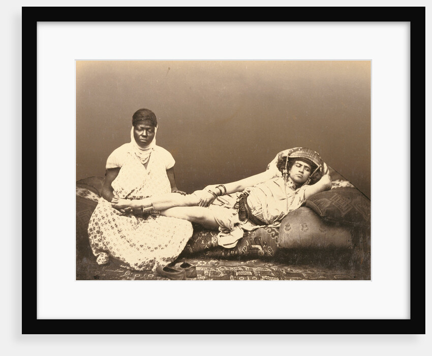 A Moorish Woman with Her Maid by Félix Jacques Moulin