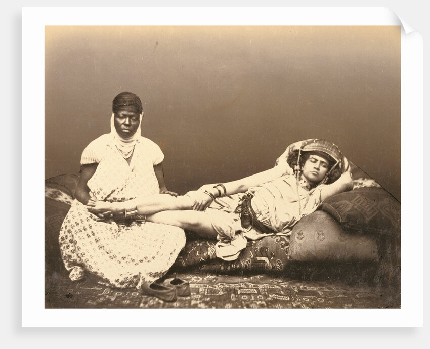 A Moorish Woman with Her Maid by Félix Jacques Moulin