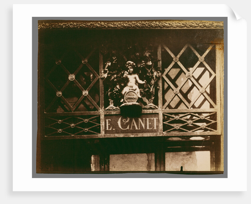 Au Petit Bacchus, rue St. Louis en l'Ile, 61 (Shop Sign, rue St. St. Louis en l'Ile) by Eugène Atget