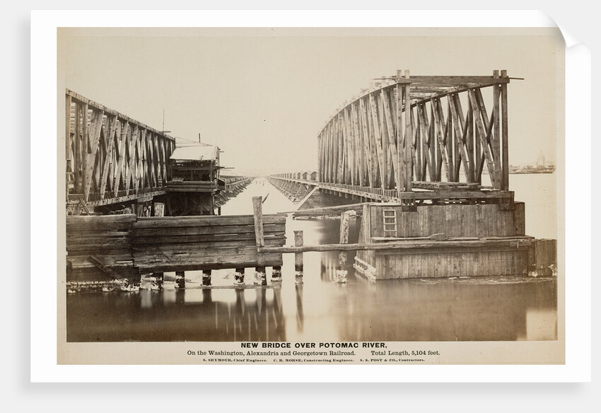 New Bridge over Potomac River. On the Washington, Alexandria and Georgetown Railroad. Total length 5,104 feet. by A.J. Russell