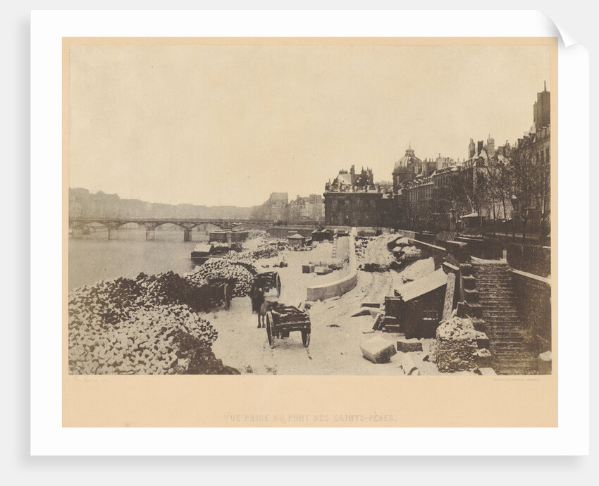 Vue prise du Pont des Saints-Pères by Charles Marville