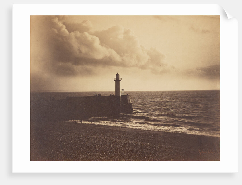 Lighthouse and Jetty, le Havre by Gustave Le Gray
