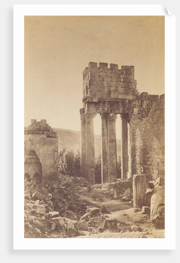 Peristyle, Temple of Bacchus, Baalbek by Gustave Le Gray
