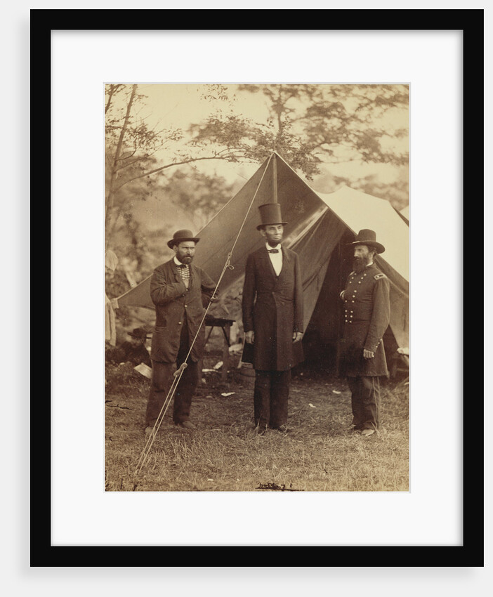 President Lincoln, United States Headquarters, Army of the Potomac, near Antietam by Alexander Gardner