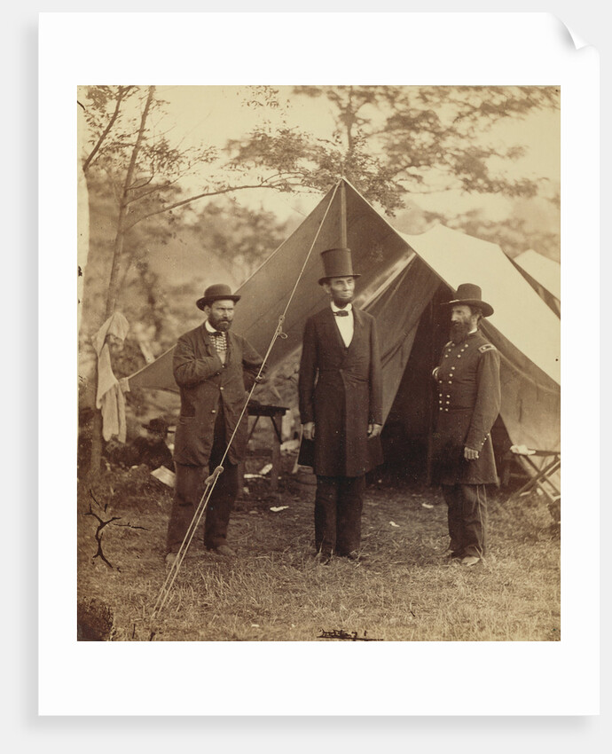 President Lincoln, United States Headquarters, Army of the Potomac, near Antietam by Alexander Gardner