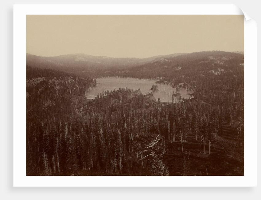 Dams and Lake, Nevada County, California, Distant View by Carleton Watkins
