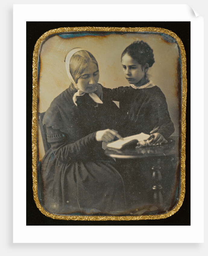 Woman Reading to a Girl by Anonymous