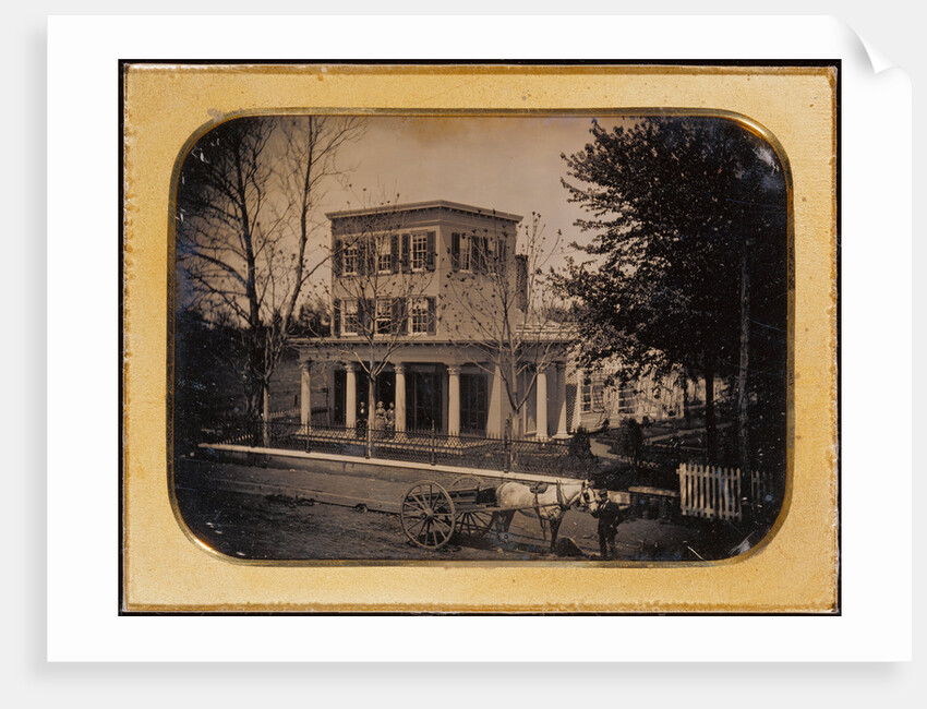 Three-Story House with Classical Porch by Anonymous