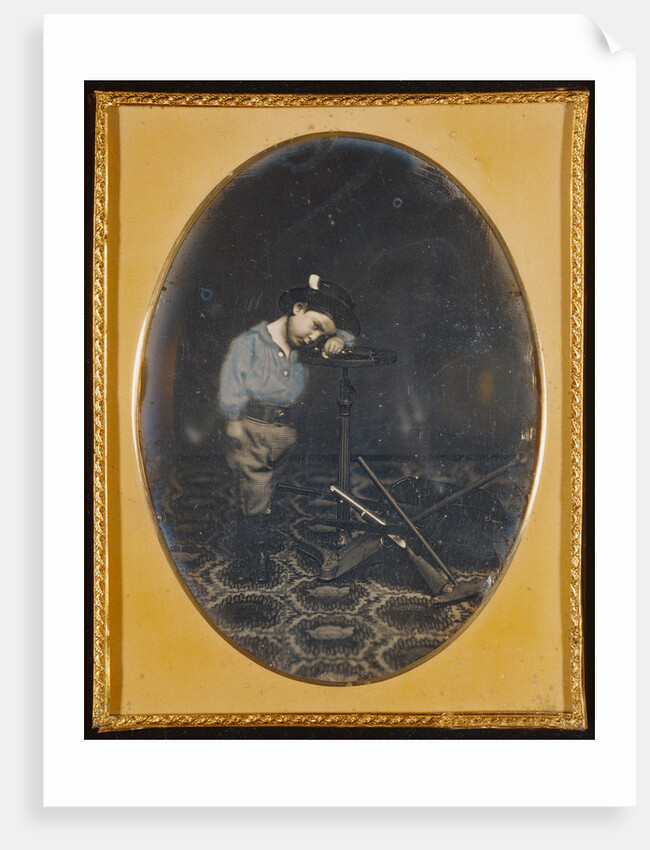 Portrait of a Boy with Gold-Mining Toys by James M. Ford