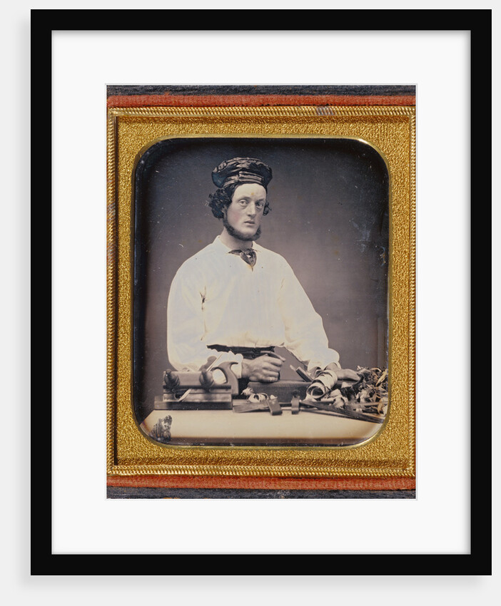 Man with Carpentry Tools by Anonymous
