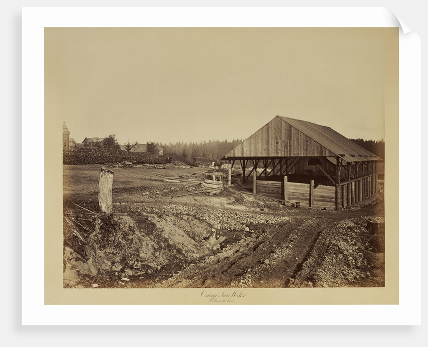 Oswego Iron Works, Willamette River by Carleton Watkins