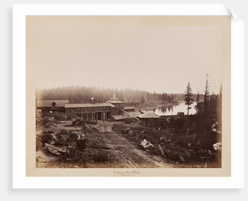 Oswego Iron Works, Willamette River by Carleton Watkins