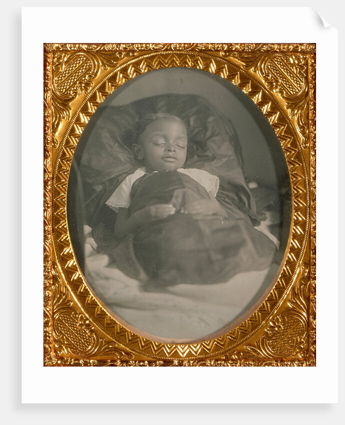 Postmortem portrait of a black child by Anonymous