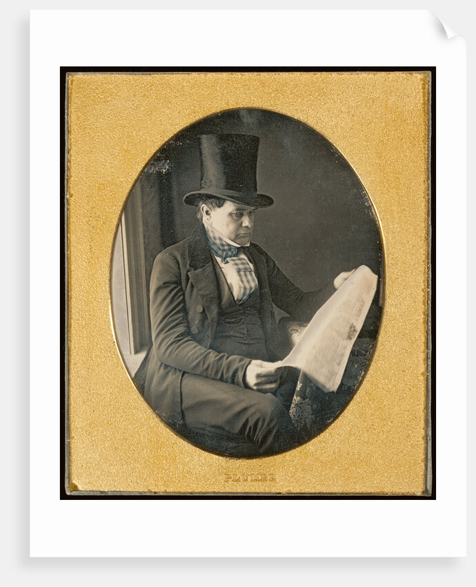 Portrait of a Man Reading a Newspaper by John Plumbe