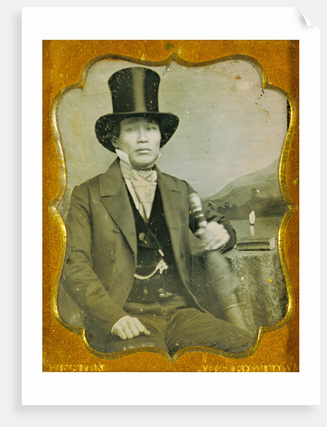 Portrait of an Asian Man in Top Hat by James P. Weston
