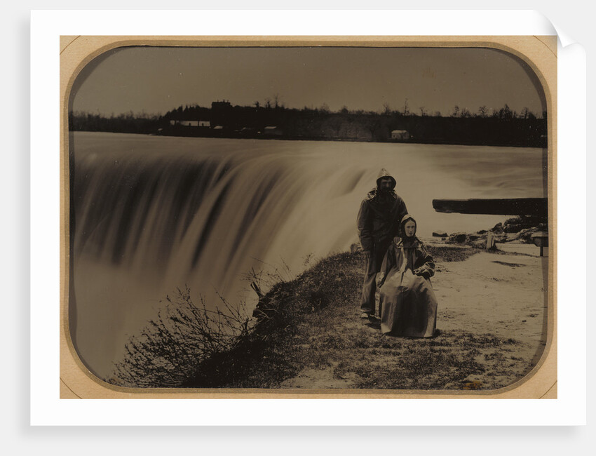 Portrait of a Couple at Niagara Falls in Waterproof Clothing by Henry Hollister