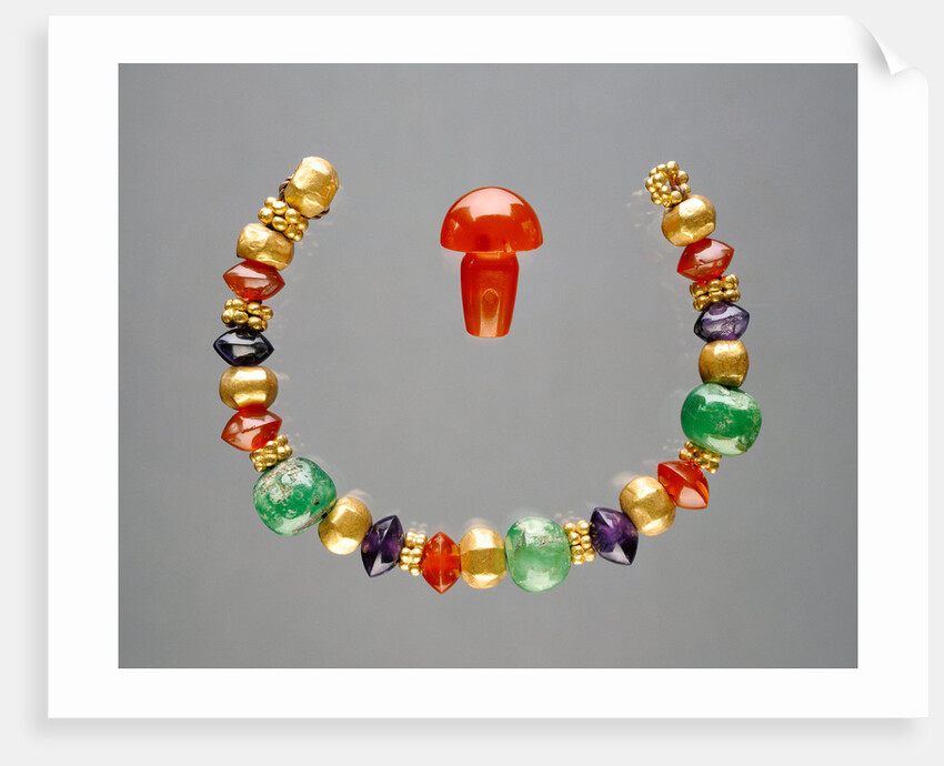 Twenty-eight miscellaneous beads and one stud by Anonymous