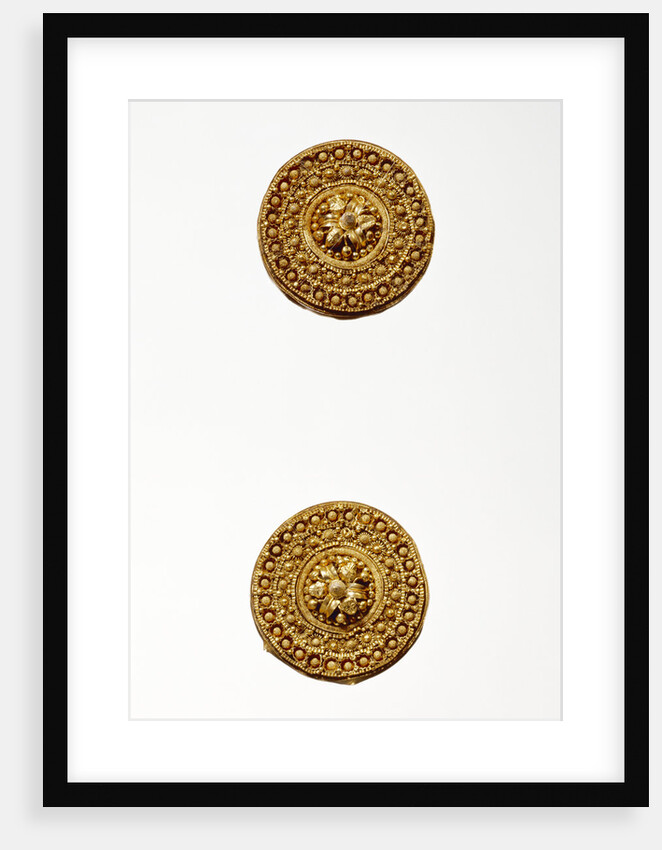 Pair of Disk Earrings by Anonymous
