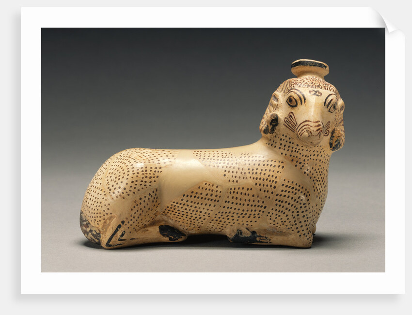 Proto-Corinthian Aryballos in the Shape of a Recumbent Ram by Anonymous