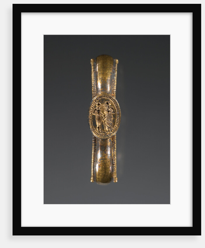Ring with oval bezel by Anonymous
