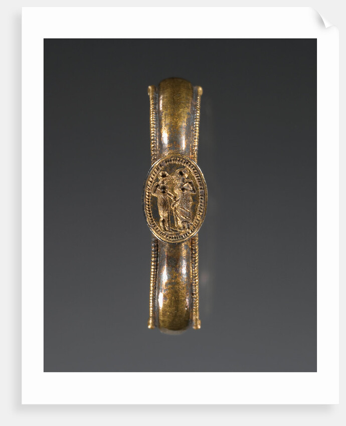 Ring with oval bezel by Anonymous