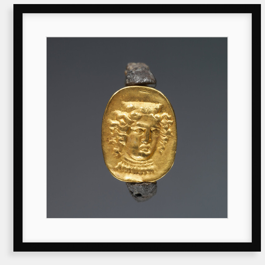 Hollow scarab in swivel ring by Anonymous