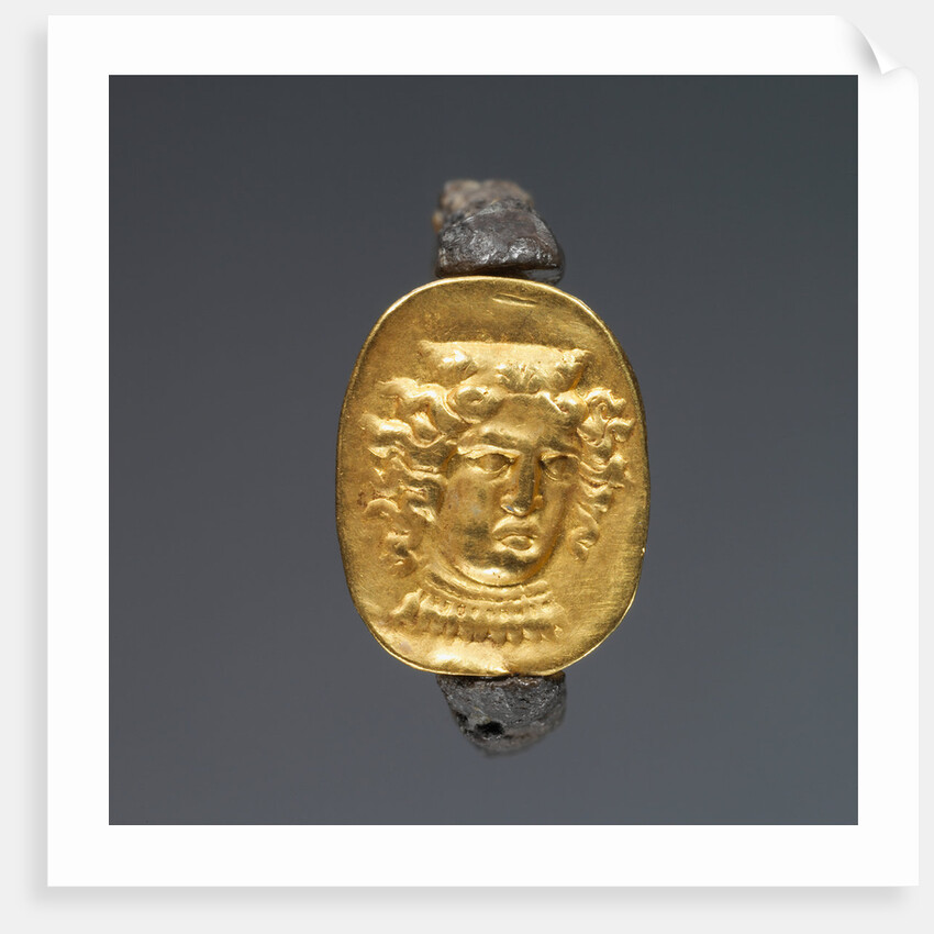 Hollow scarab in swivel ring by Anonymous