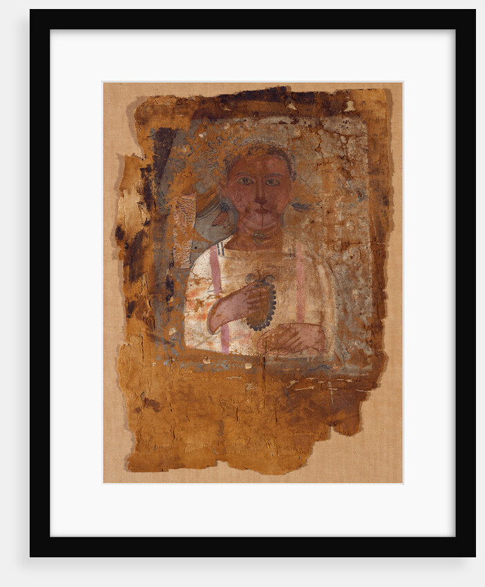 Mummy Shroud with Painted Portrait of a Youth by Anonymous