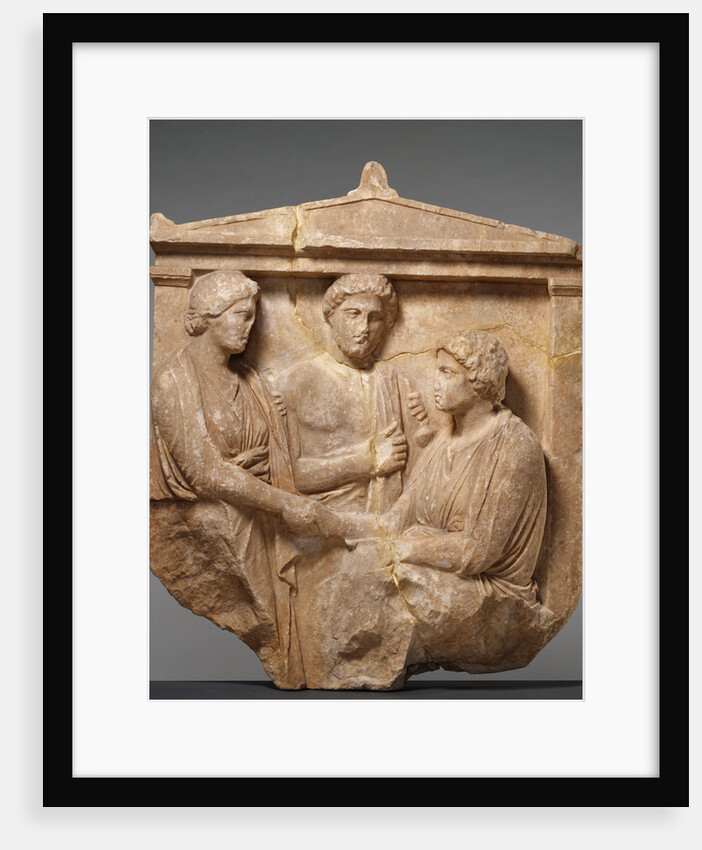 Grave Naiskos of Theogenis with her Mother, Nikomache, and her Brother Nikodemos by Anonymous