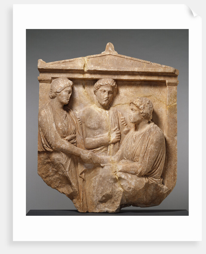 Grave Naiskos of Theogenis with her Mother, Nikomache, and her Brother Nikodemos by Anonymous