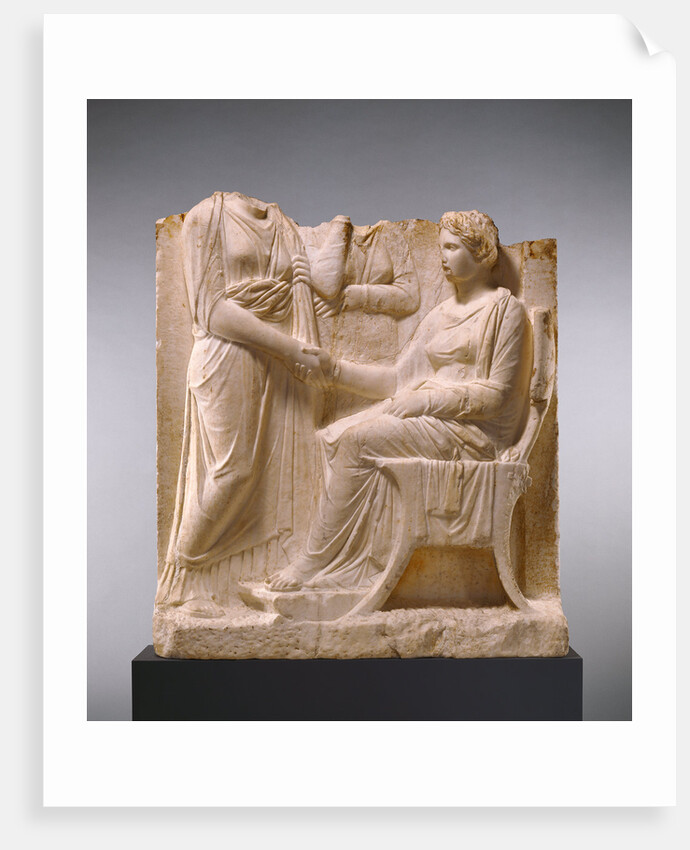 Grave Naiskos of a Seated Woman with Two Standing Women by Anonymous