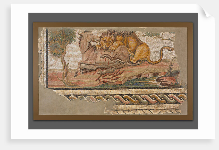 Mosaic of a Lion Attacking an Onager by Anonymous