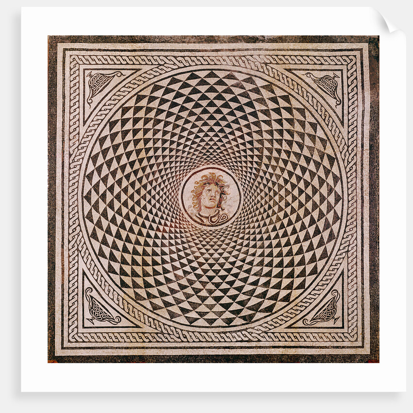 Mosaic Floor with Head of Medusa by Anonymous