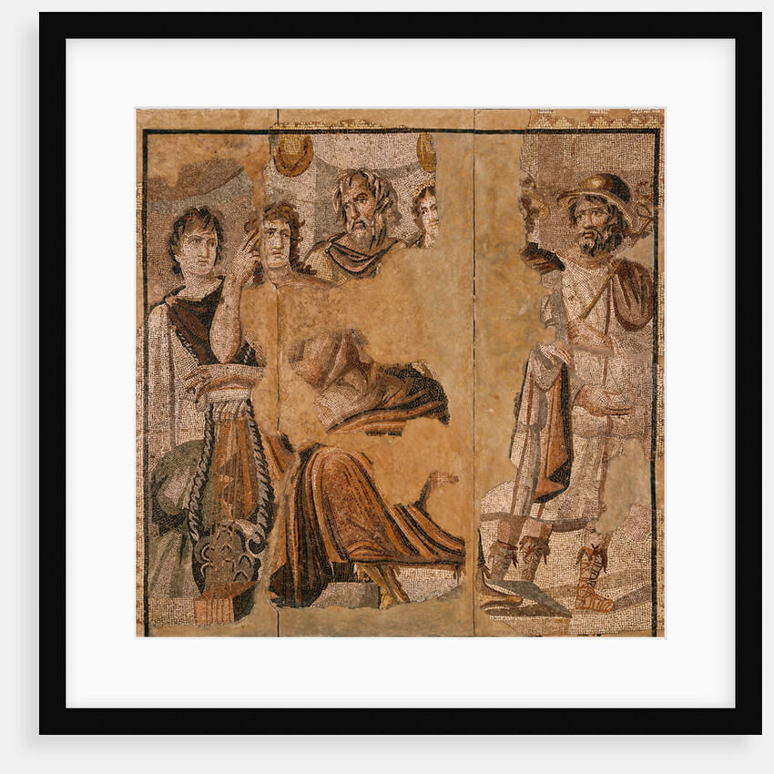 Mosaic Floor with Achilles and Briseis by Anonymous