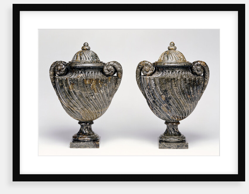 Pair of lidded vases by Anonymous