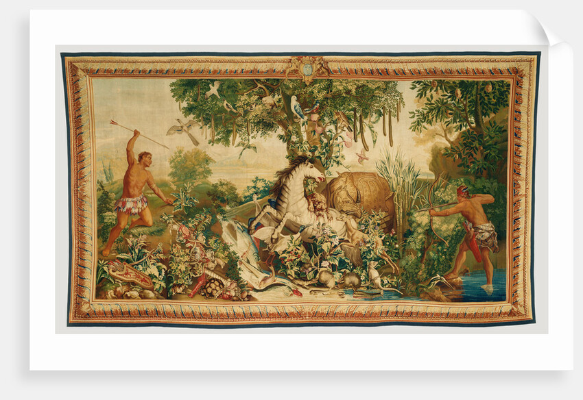 Tapestry: Le Cheval rayé from Les Anciennes Indes Series by Woven at Gobelins Manufactory