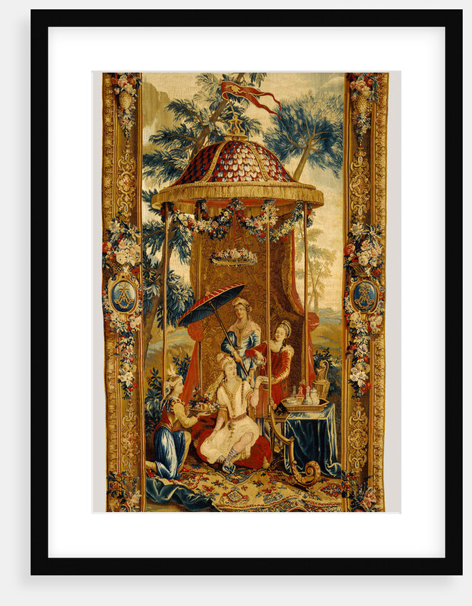 Tapestry: Le Thé de l'impératrice, from L'Histoire de l'empereur de la Chine Series by Beauvais Manufactory