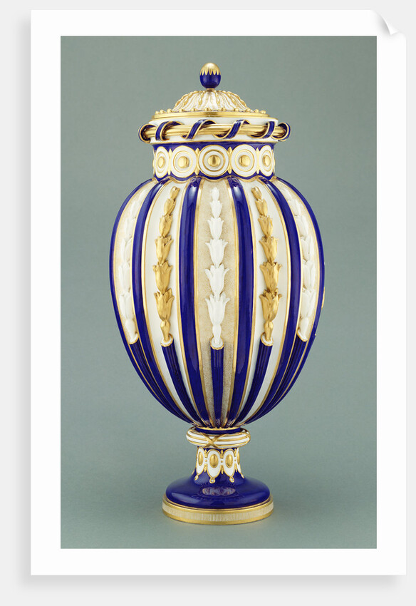 Vase (vase à chaîne or vase à côte de melon) by Sèvres Manufactory