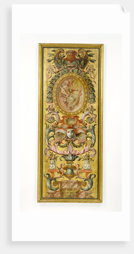 One painted panel by Anonymous