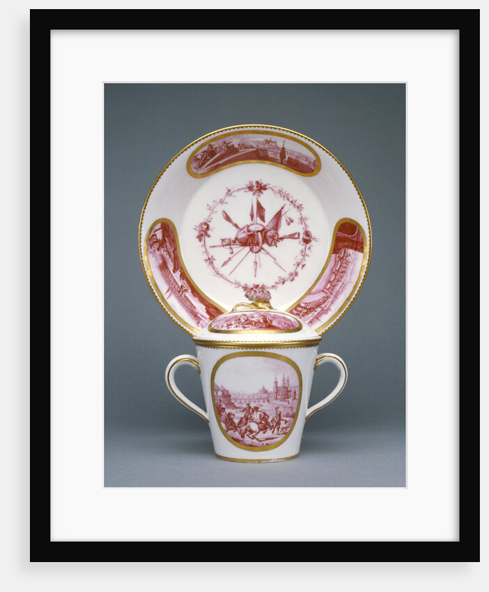 Covered Cup and Saucer (gobelet à lait et soucoupe, deuxième grandeur) by Sèvres Manufactory
