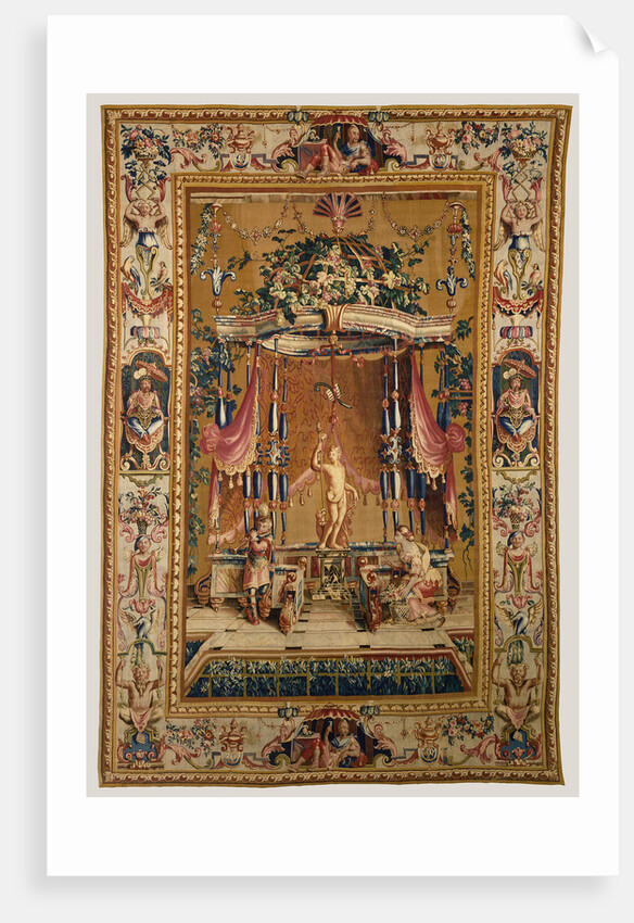 Tapestry: L'Offrand à Bacchus from Les Grotesques Series by Anonymous