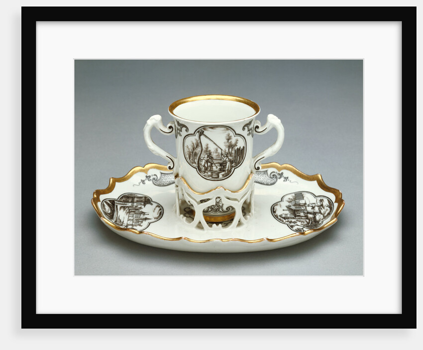 Cup and Saucer (Trembleuse) by Du Paquier Porcelain Manufactory