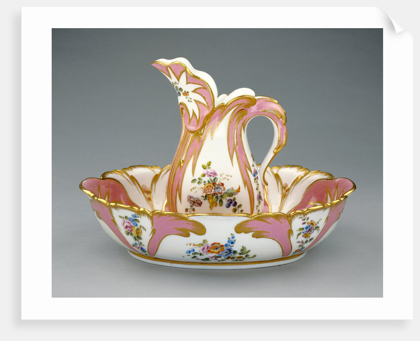 Ewer and Basin (broc et jatte feuille d'eau, première grandeur) by Jean-Claude Duplessis père