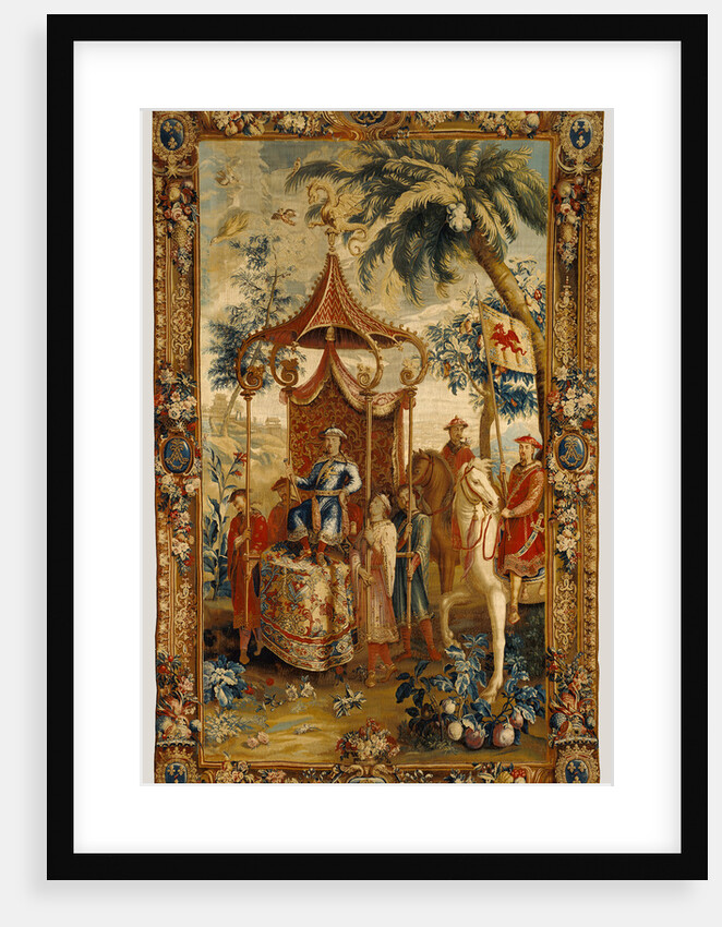 Tapestry: L'Empereur en voyage, from L'Histoire de l'empereur de la Chine Series by Anonymous