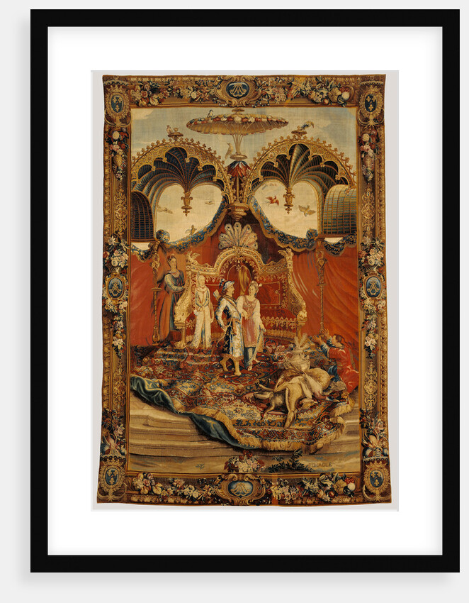 Tapestry: Le Retour de la chasse, from L'Histoire de l'empereur de la Chine Series by Anonymous