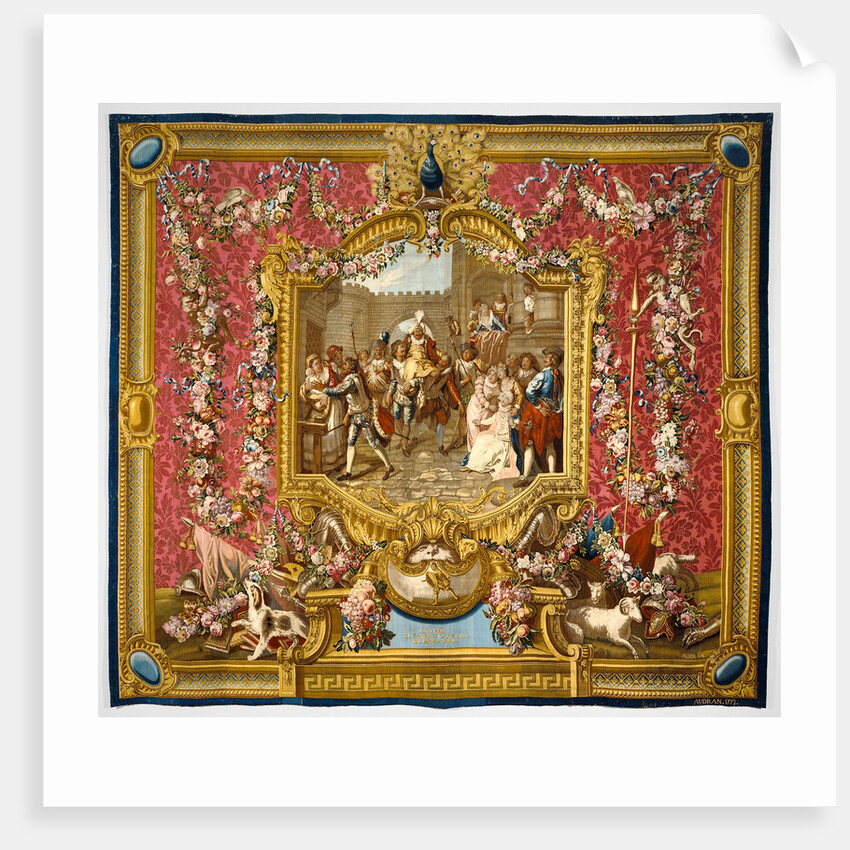 Tapestry: L'Entrée de Sancho dans l'Ile de Barataria, from L'Histoire de don Quichotte Series by Woven at the Gobelins Manufactory