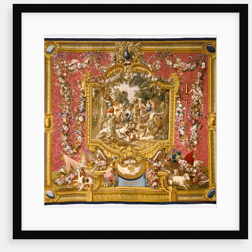 Tapestry: La Poltronnerie de Sancho à la chasse, from L'Histoire de don Quichotte Series by Woven at the Gobelins Manufactory